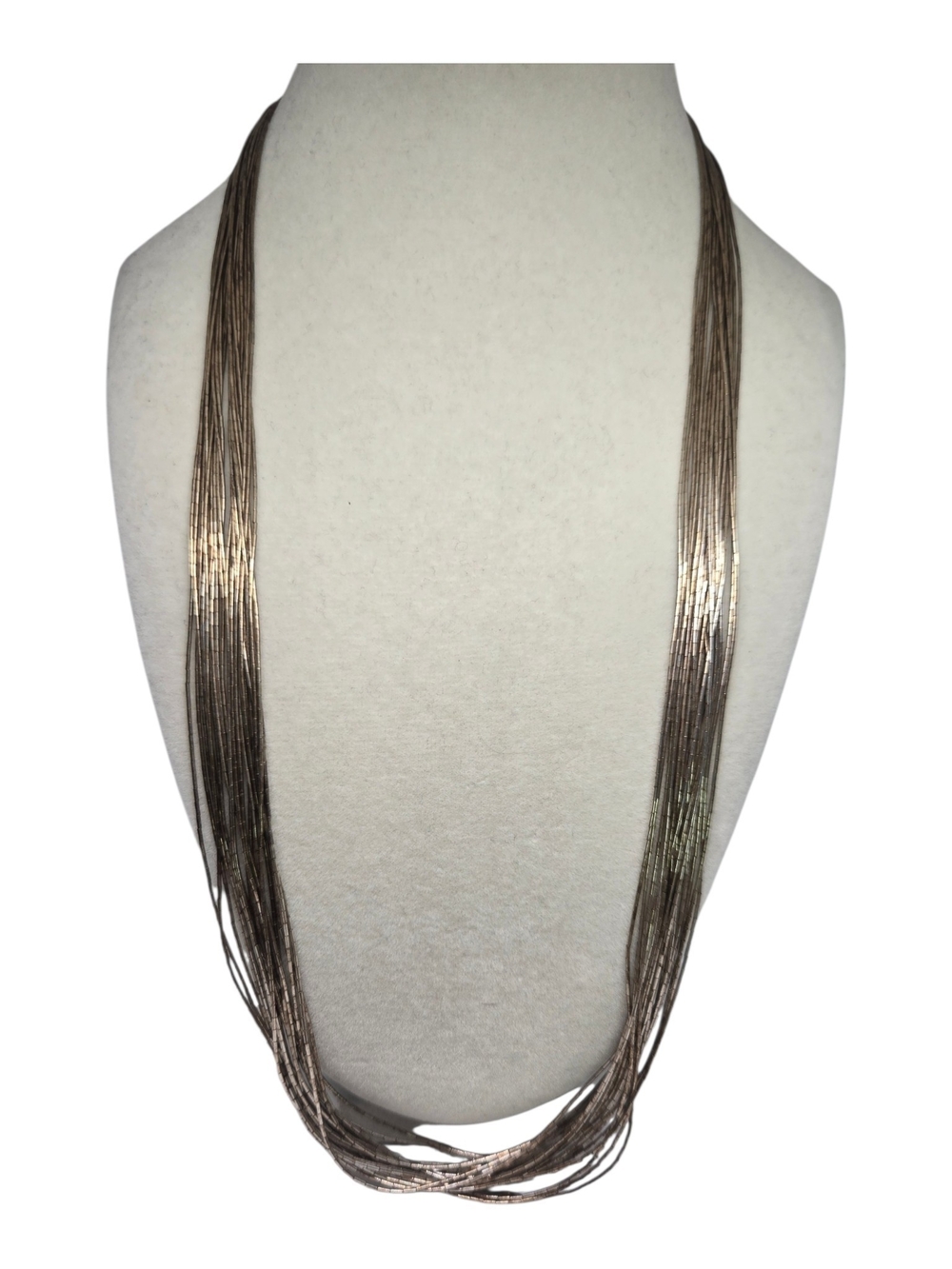 Multi-Strand Liquid Sterling Silver Women’s Necklace 24 Gms 24 Inches